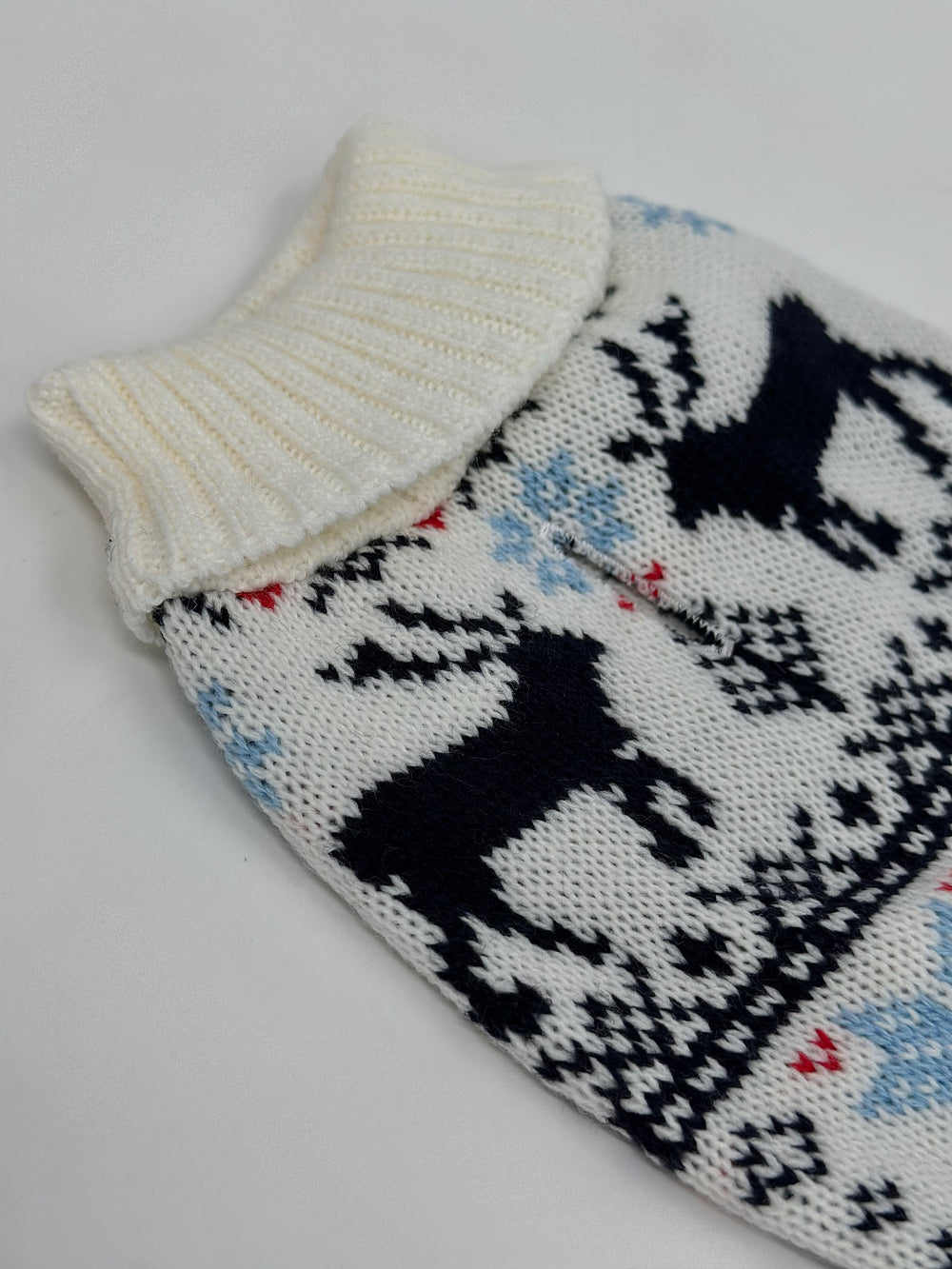 Limited Julesweater m. snoråbning Hvid - PupDeluxe.dk