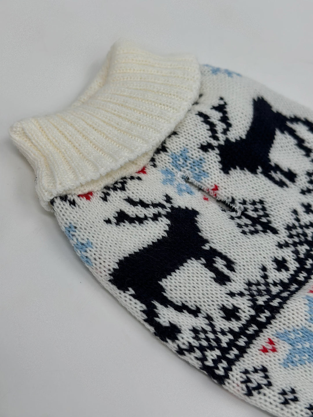 Limited Julesweater m. snoråbning Hvid - PupDeluxe.dk