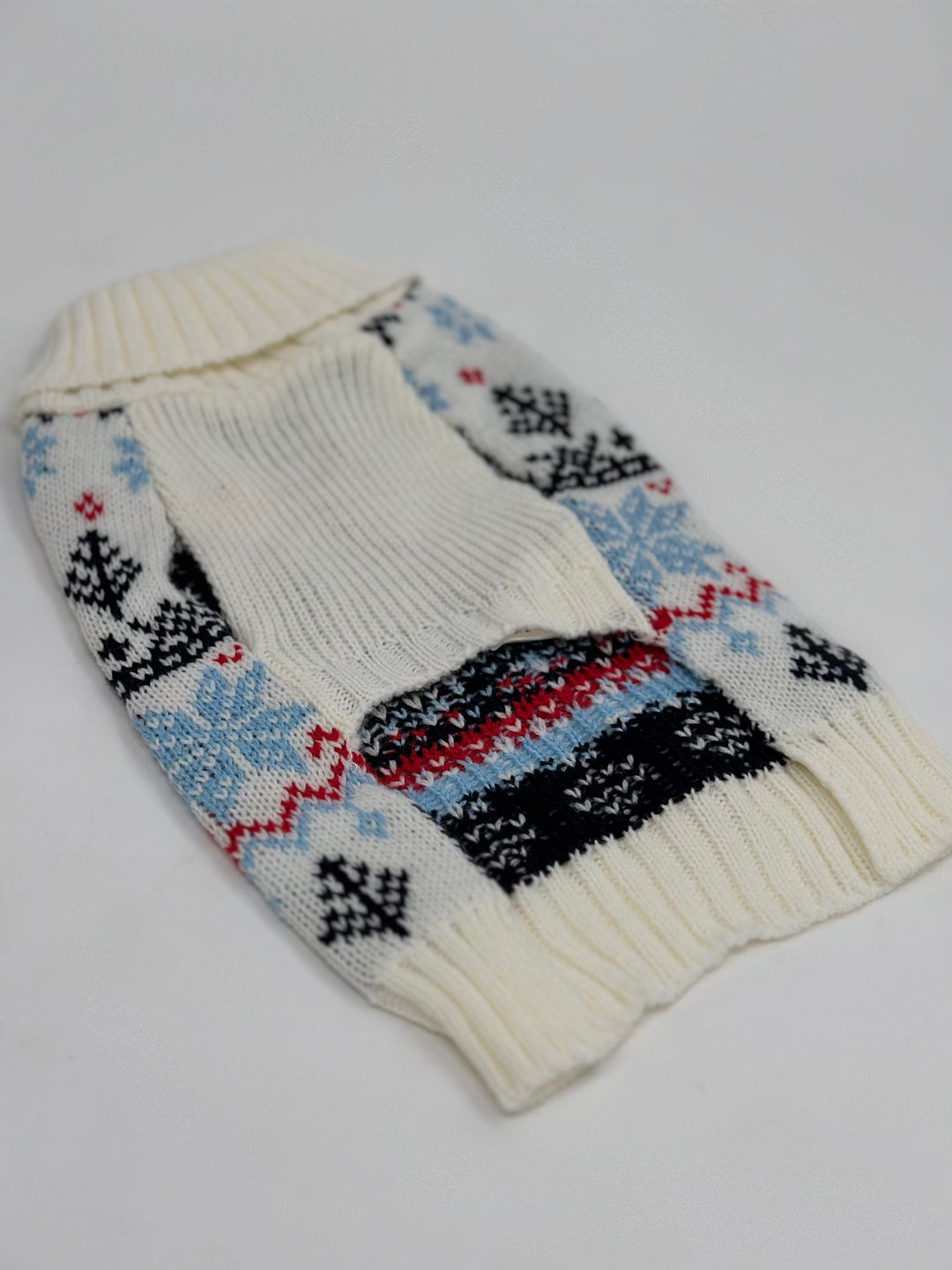 Limited Julesweater m. snoråbning Hvid - PupDeluxe.dk