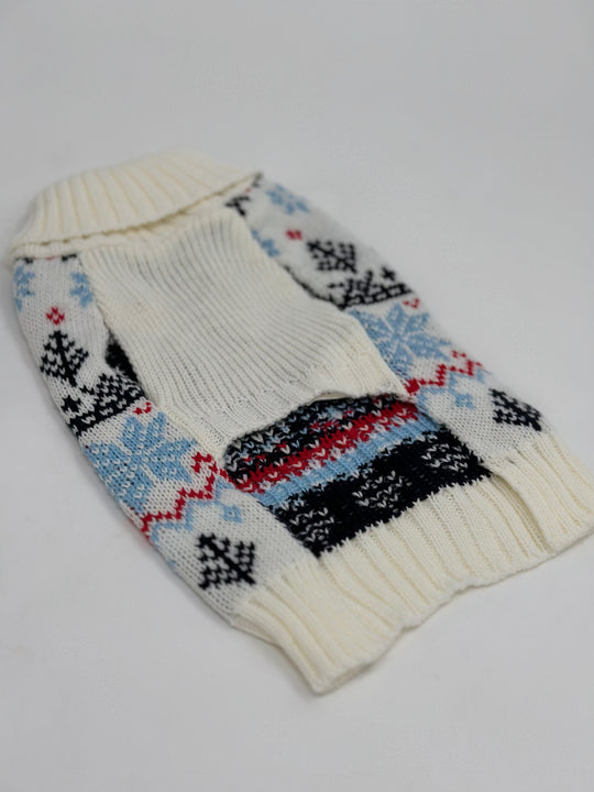 Limited Julesweater m. snoråbning Hvid - PupDeluxe.dk