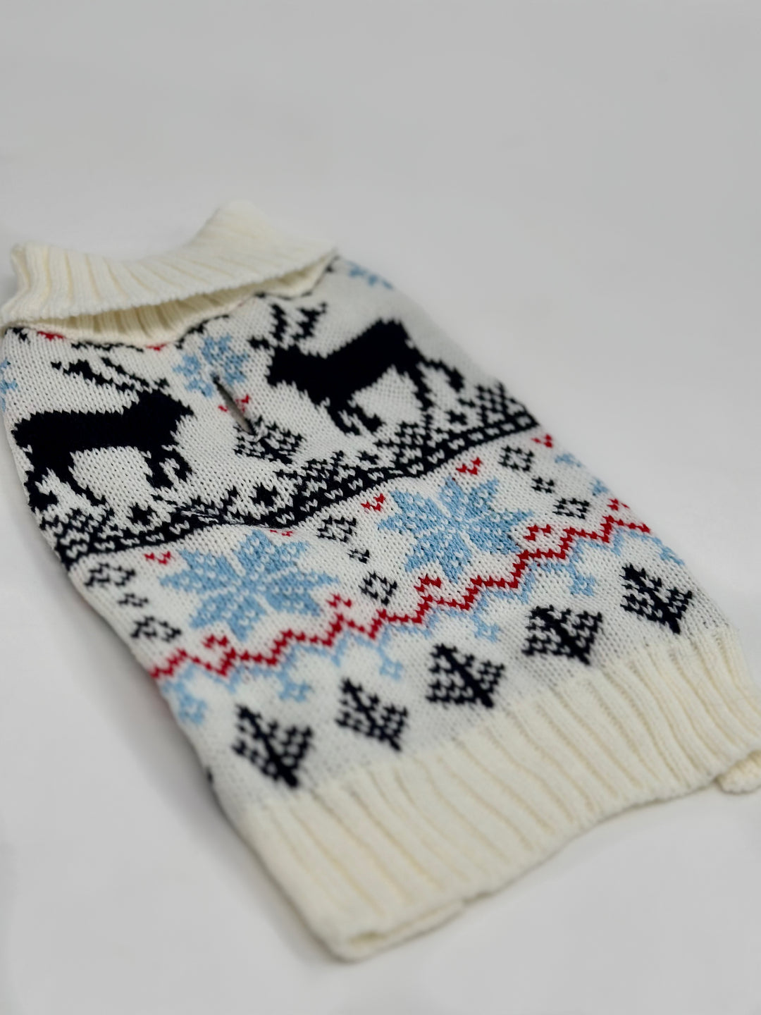 Limited Julesweater m. snoråbning Hvid - PupDeluxe.dk