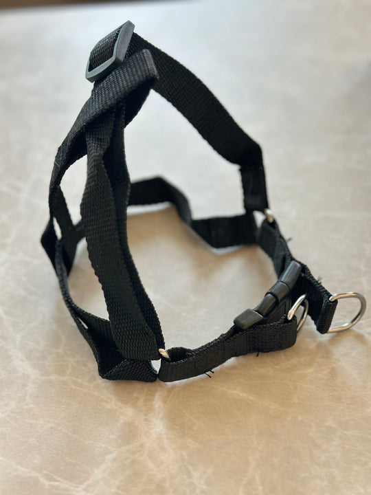 Sort hundesele - PupDeluxe.dk