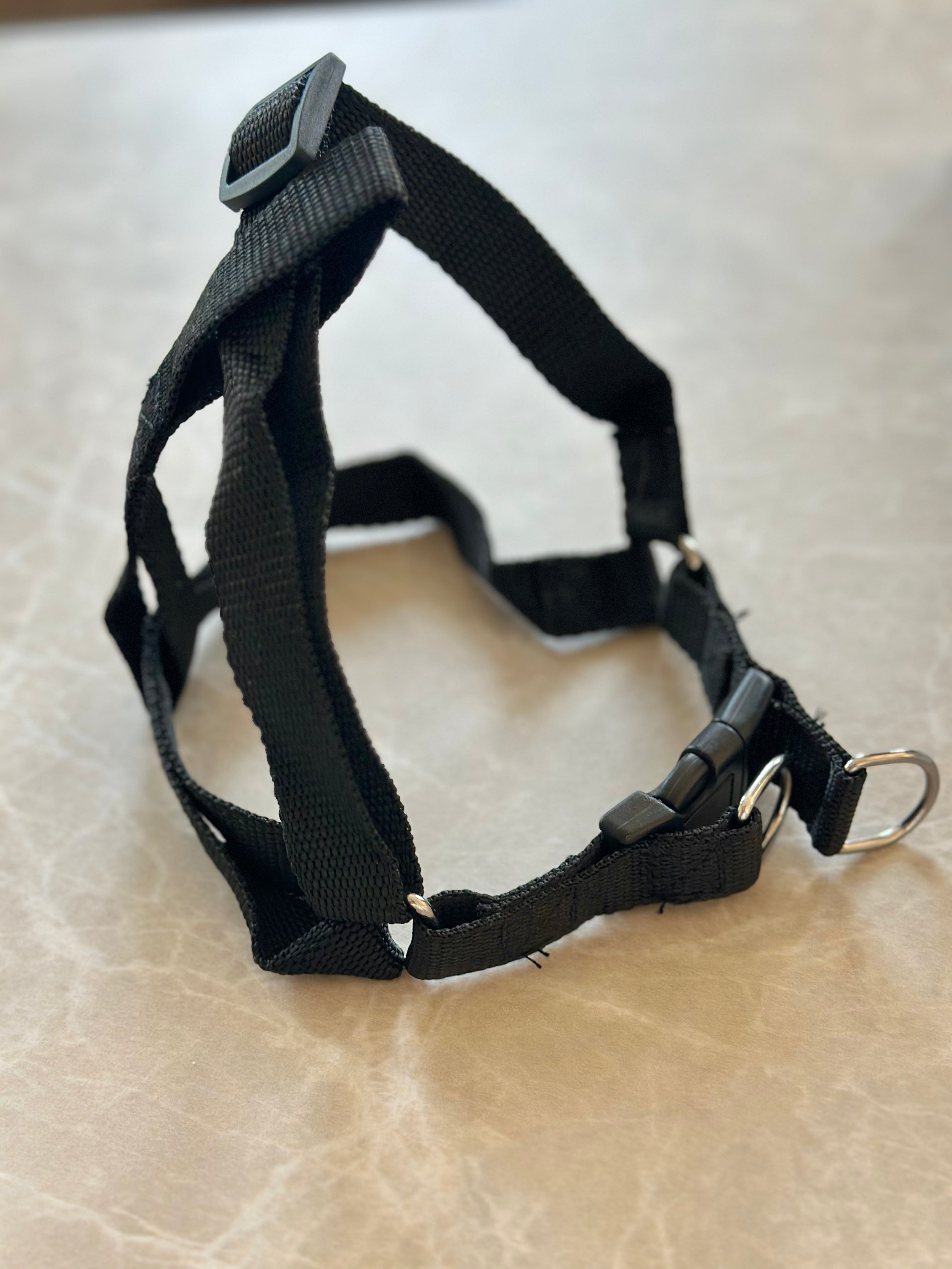 Sort hundesele - PupDeluxe.dk