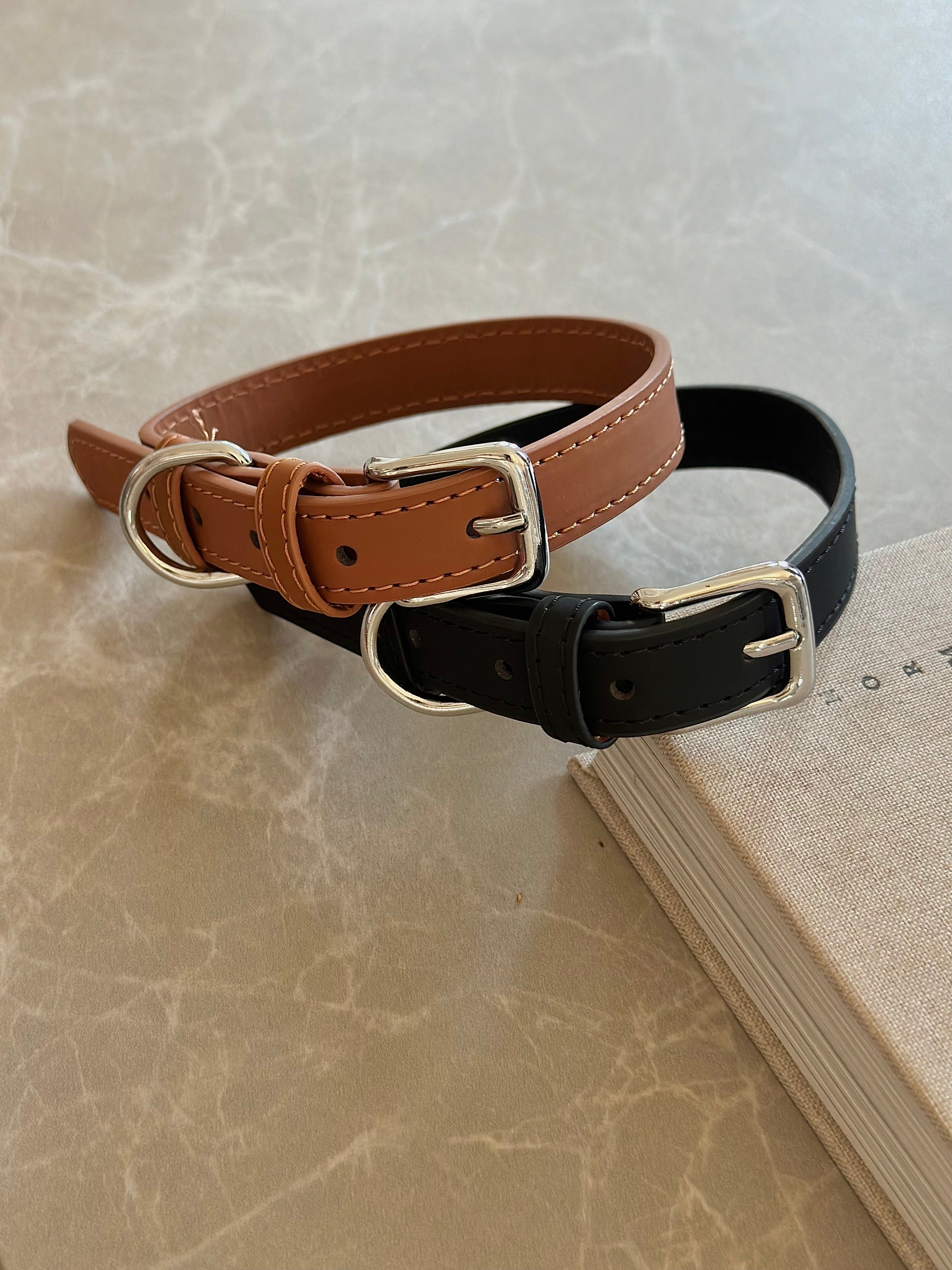 Zenora halsbånd af vegansk læder - PupDeluxe.dk