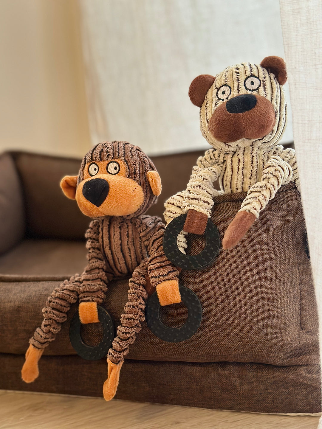 Fløjlbamser m. silikoneringe - PupDeluxe.dk