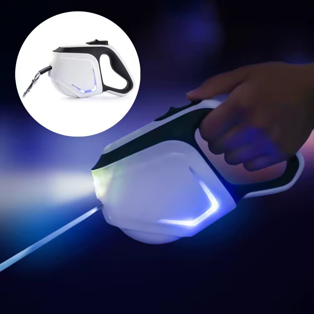 Automatisk hundesnor m. lys - PRO - PupDeluxe.dk