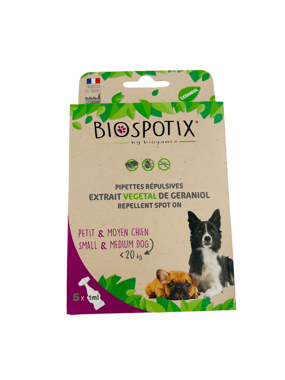 Biogance Biospotix Dog Spot On, 5x1ml (mod insekter) - PupDeluxe.dk