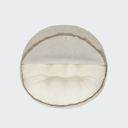 Cloud7 Hundeseng Pouf Tweed Mélange Cream - PupDeluxe.dk
