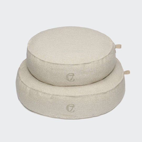 Cloud7 Hundeseng Pouf Tweed Mélange Cream - PupDeluxe.dk