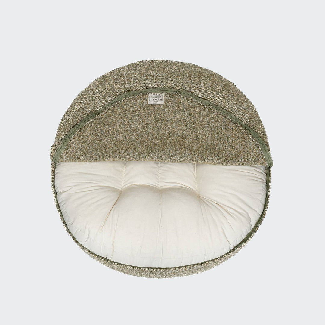 Cloud7 Hundeseng Pouf Tweed Mélange Greenish - PupDeluxe.dk