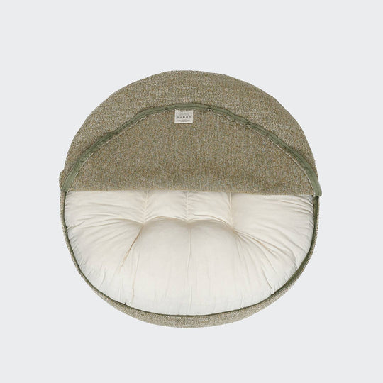 Cloud7 Hundeseng Pouf Tweed Mélange Greenish - PupDeluxe.dk