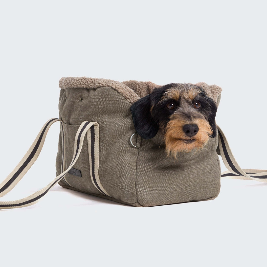 Cloud7 Hundetaske Lucca Canvas Sand - PupDeluxe.dk