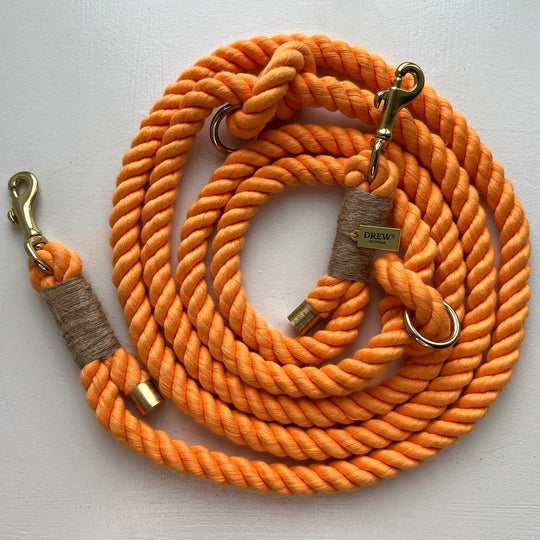 DREWS PEACH / Justerbar og blød hundesnor (orange) - PupDeluxe.dk