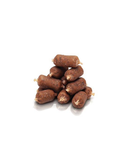 Essential Finest Salmon & Parsley Small Sausages 20 stk - PupDeluxe.dk