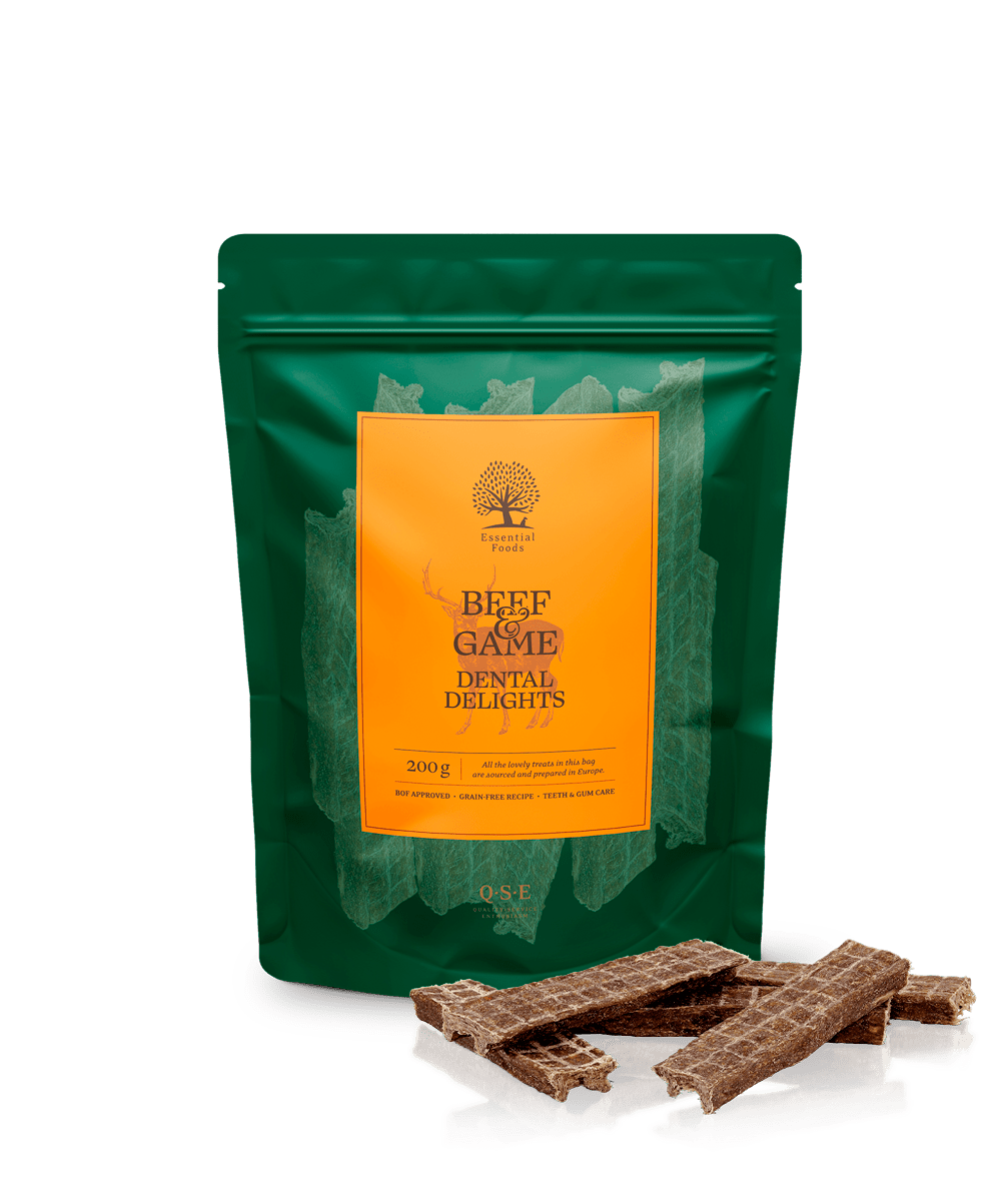 Essential Grain - Free Beef & Game Dental Delights 200g - PupDeluxe.dk