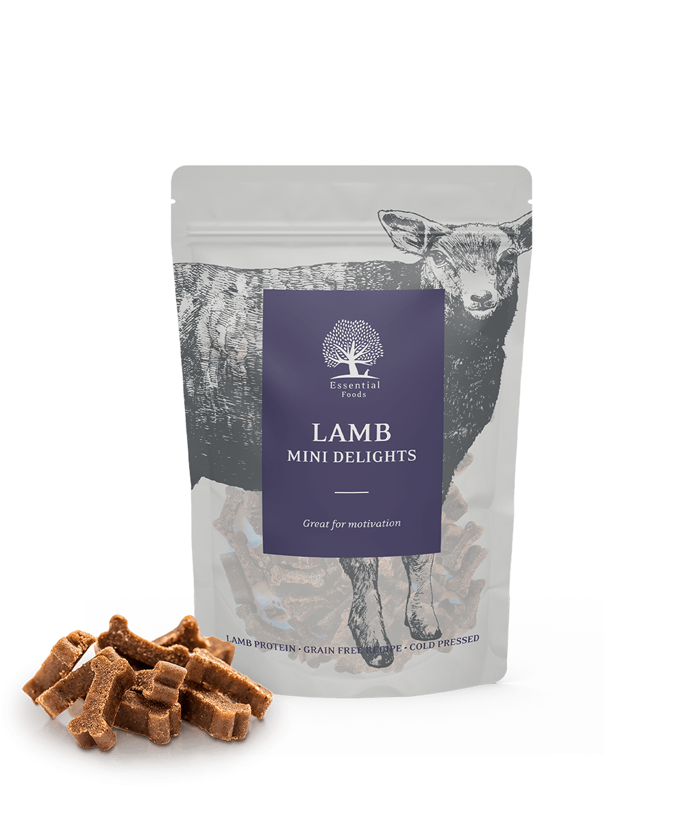 Essential Lamb Mini Delights godbidder 100g - PupDeluxe.dk