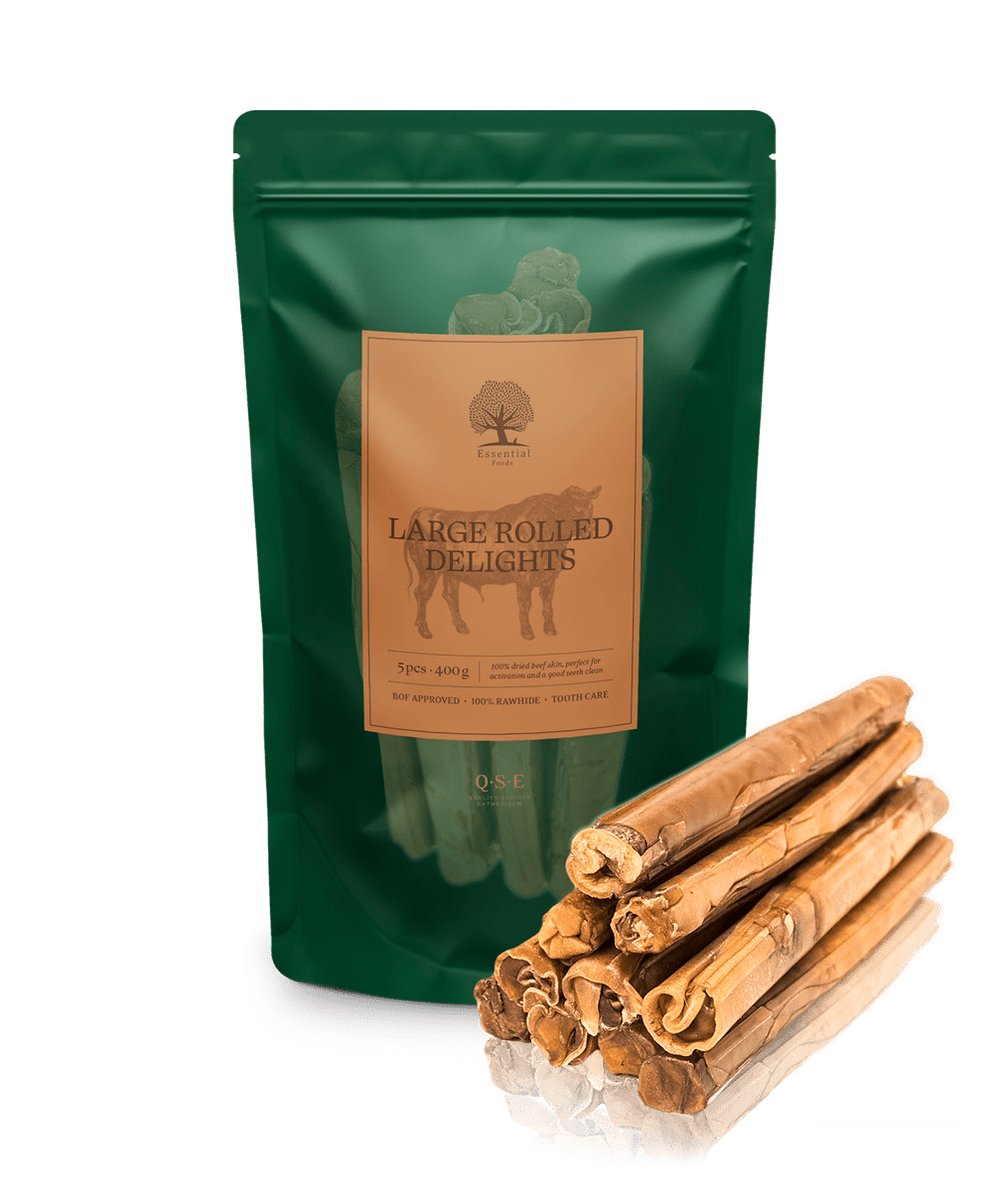 Essential Large Rolled Delights 5stk - PupDeluxe.dk