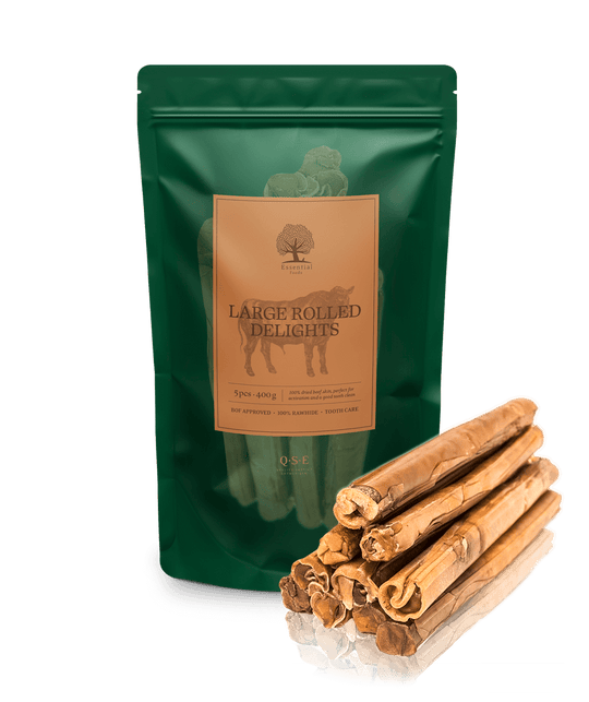 Essential Large Rolled Delights 5stk - PupDeluxe.dk