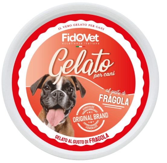 FidoVet Gelato Hundeis - Jordbær - PupDeluxe.dk
