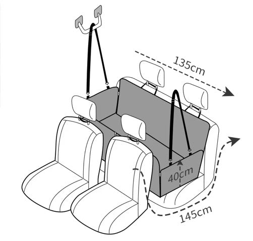 Hundecover til bagsæde - PupDeluxe.dk