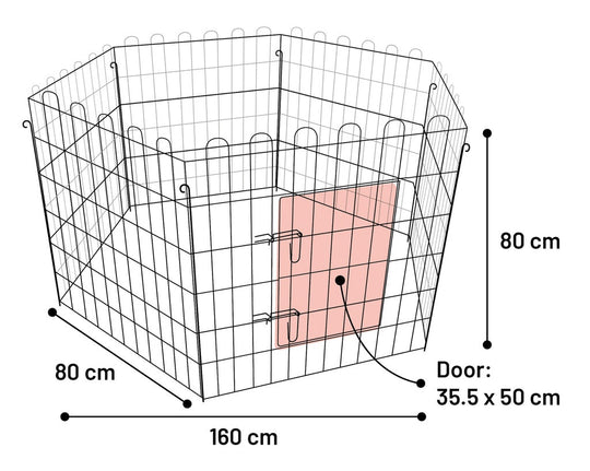 Hvalpegård Ø160xH80 cm. - PupDeluxe.dk