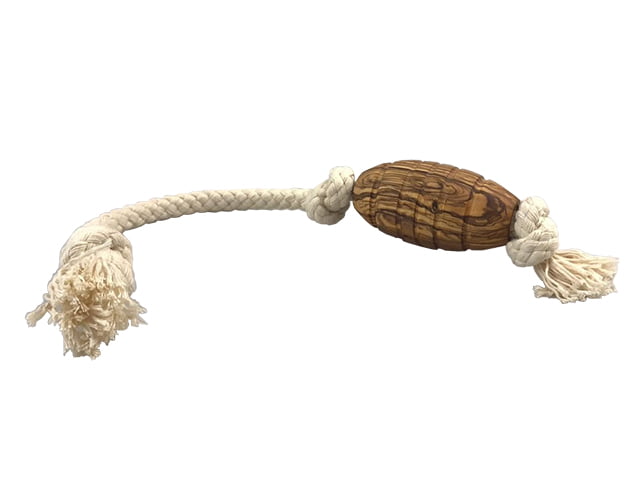 Olivi Rugby Med Bomuldsreb, Ca. 36 cm. - PupDeluxe.dk