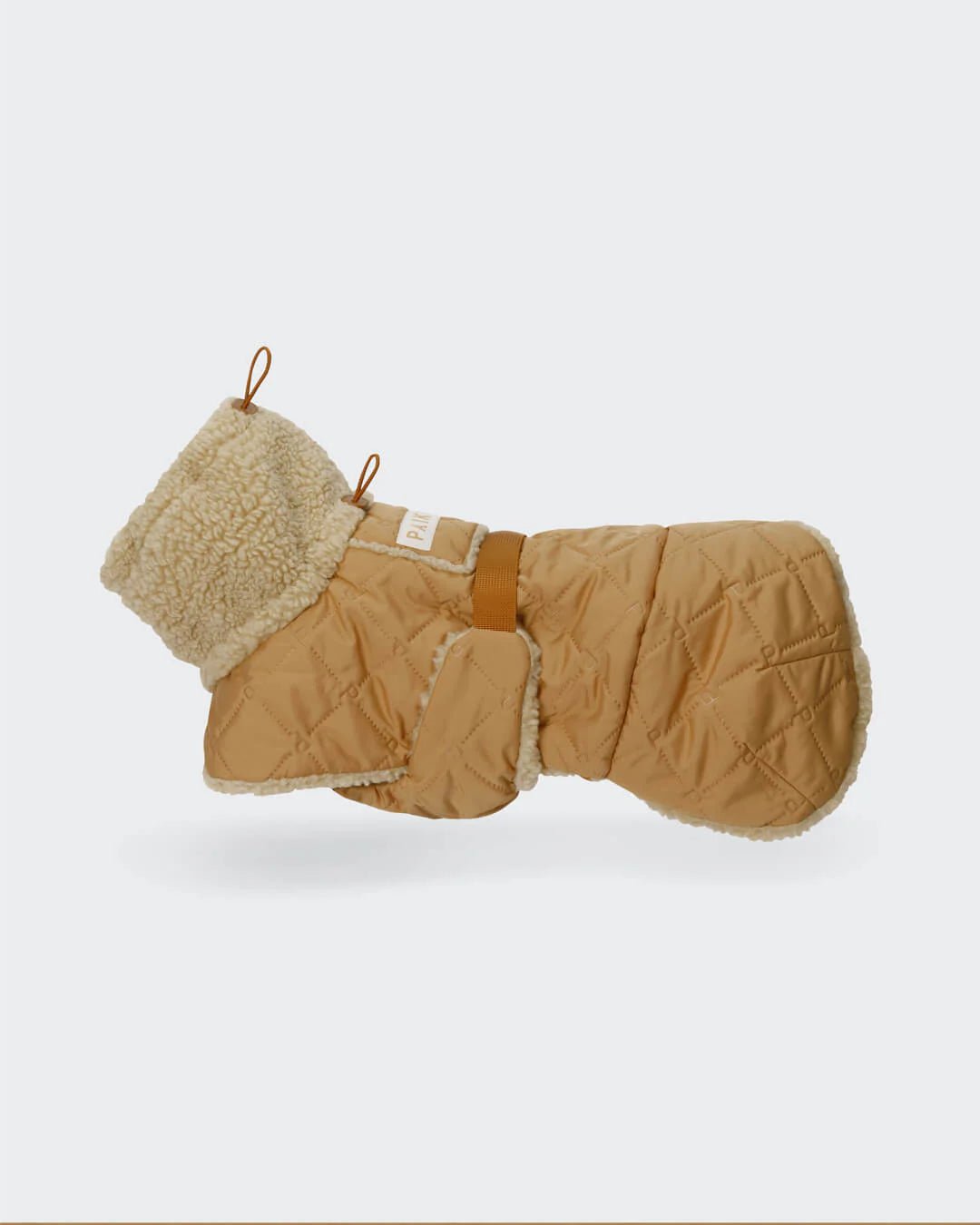 PAIKKA Quilted Sherpa Hundejakke Camel - PupDeluxe.dk