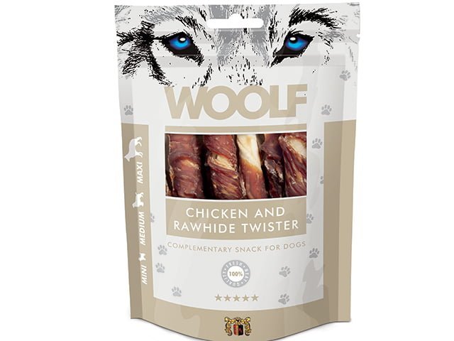 Woolf Kylling & Råhud Twister 100g - PupDeluxe.dk