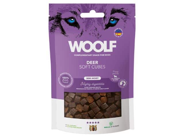 Woolf Soft Cubes Hjort 100g - PupDeluxe.dk