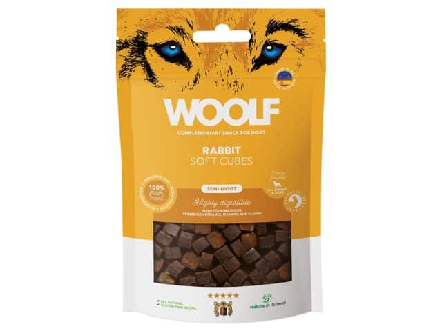 Woolf Soft Cubes Kanin 100g - PupDeluxe.dk