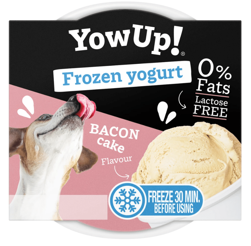 YowUp Dog Frozen Yoghurt 110g - Bacon Cake - PupDeluxe.dk